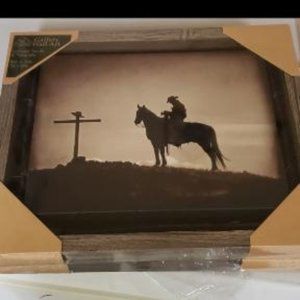 Evening Reflection Barnwood Shadow Box Photo